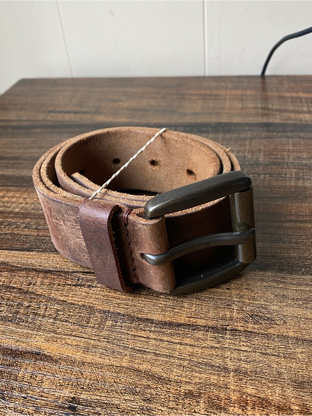 American Eagle Distressed Leather Belt, 26”